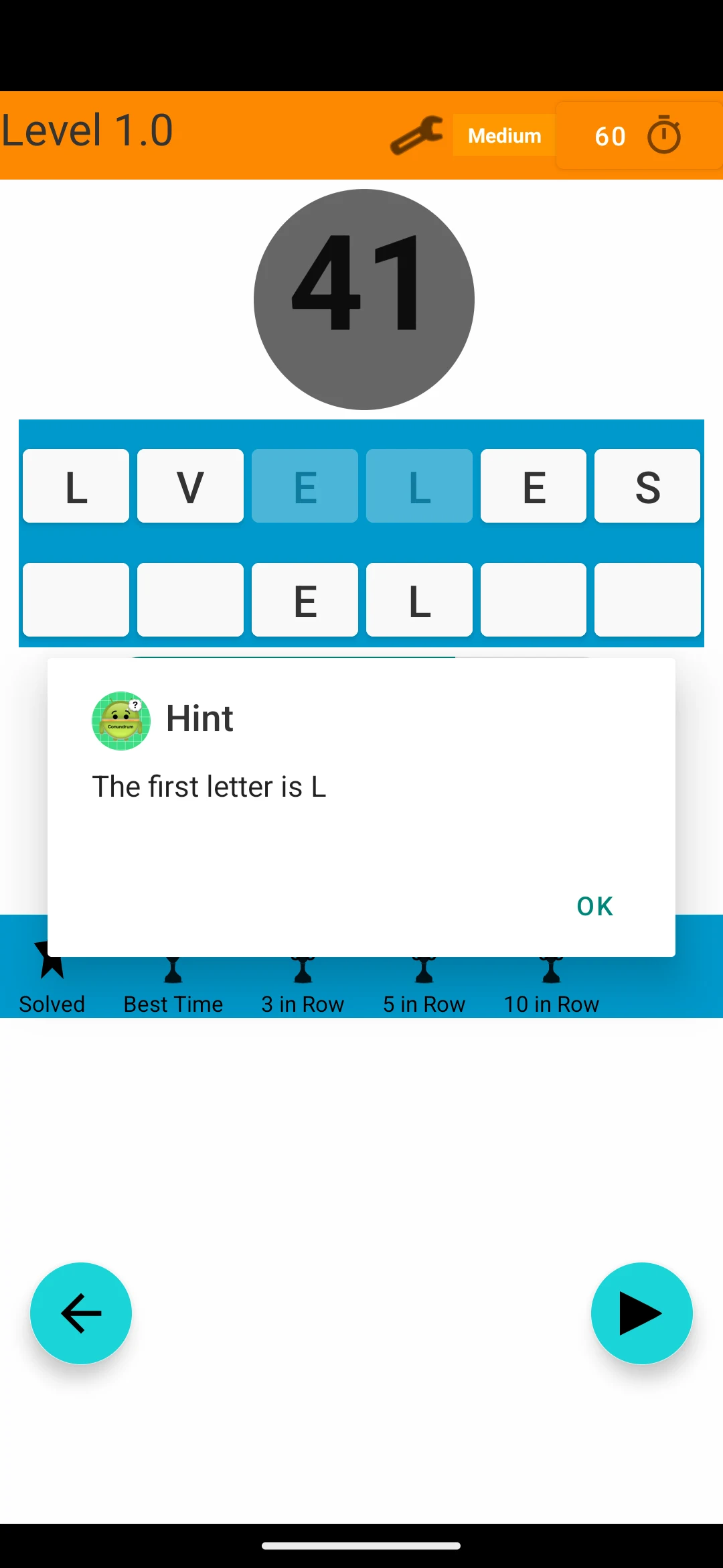 Conundrum: word puzzles screenshot